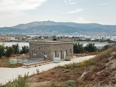 Εγκατάσταση Επεξεργασίας Λυμάτων με τη Μέθοδο των Τεχνητών Υγρότοπων - Αντίπαρος, Κυκλάδες